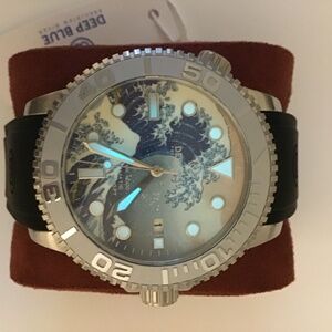 DEEP BLUE WATCH -Kanazawa wave full lume 44mm AUTOMATIC